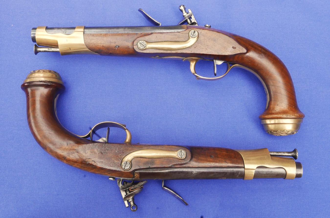 Paire de pistolets de Garde du Corps du Roi  1er modèle 1814