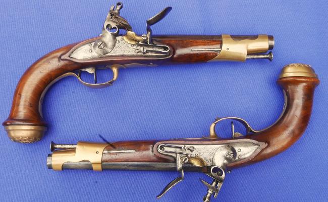 Paire de pistolets de Garde du Corps du Roi  1er modèle 1814